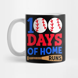 100 Days Of Home Runs Happy 100 Days Of School Mug